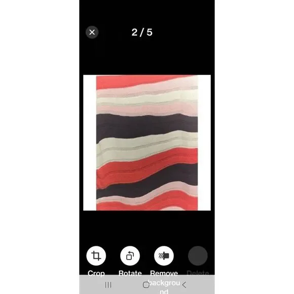 NWT Christopher & Banks Womens S Petite Navy Striped 3/4 Sleeve Knit Top - Picture 3 of 6